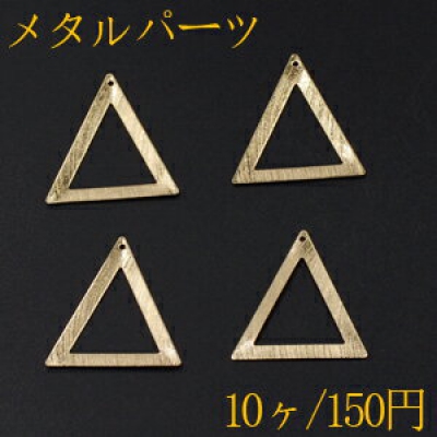メタルパーツ プレート 三角フレーム 1穴 32×35mm ゴールド【10ヶ】 