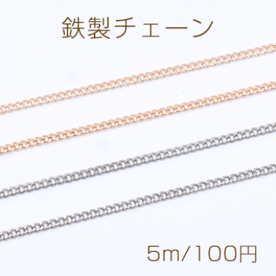 鉄製チェーン デザインチェーン ツイストカット 2mm【5m】
