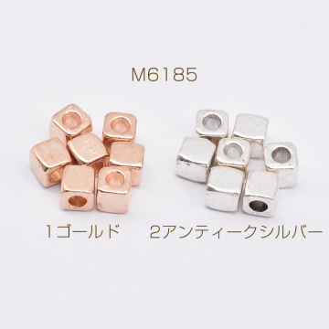 メタルビーズ キューブ 4×4mm【40g(約155ヶ)】