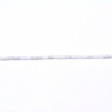 天然石ビーズ ホワイトネフライト 円柱型 1連(約88ヶ）