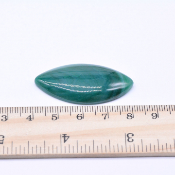 天然石貼り付けパーツ メノウ マーキス型 21×41mm グリーン（1ヶ）