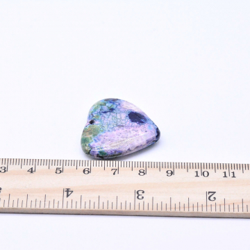 天然石チャーム メノウ ハート型 28×31mm ブルー （1ヶ）
