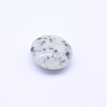天然石パーツ メノウ ボタン型　無孔 10×22mm ライトグレー（1ヶ）