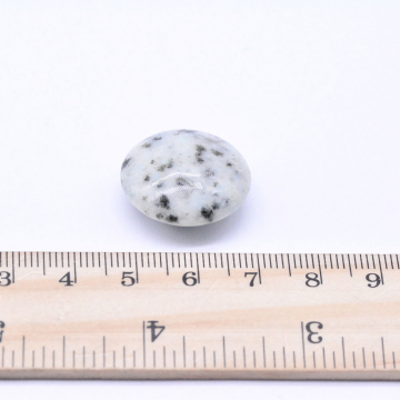 天然石パーツ メノウ ボタン型　無孔 10×22mm ライトグレー（1ヶ）