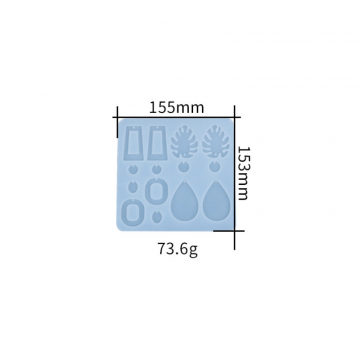 シリコンモールド　DIY　幾何学型　ピアスチャーム　エポキシモールド 155×153mm (2ヶ)