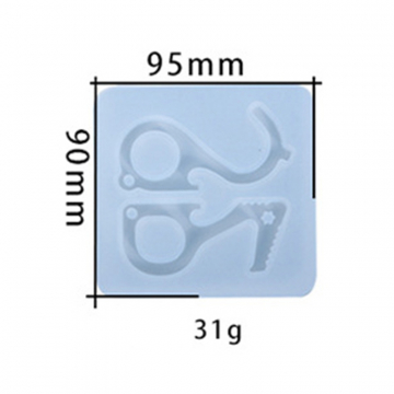 シリコンモールド　DIY　非接触 ドアオープナー　エポキシモールド 95×90mm　(2ヶ)