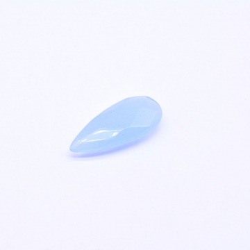 天然石チャーム メノウ しずく型カット 12×29mm ブルー （1ヶ）