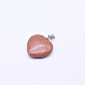 天然石チャーム  メノウ　ハート型  ペンダント 20×28mm （1ヶ）