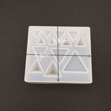 シリコンモールド DIY 三角型混合図形 89×98×24mm ハンドメイド用 （2ヶ）