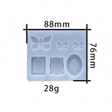 シリコンモールド DIY 蝶々型 88×76×9mm ハンドメイド用 （2ヶ）