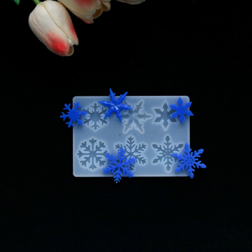 シリコンモールド DIY 雪結晶型 100×70mm ハンドメイド用 （2ヶ）
