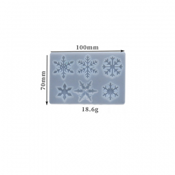 シリコンモールド DIY 雪結晶型 100×70mm ハンドメイド用 （2ヶ）