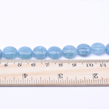 天然石ビーズ アクアマリン 円形 11mm 1連(約35ヶ）