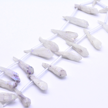 天然石ビーズス水晶氷柱カット不規則 ホワイト(【1連（約25ヶ）】