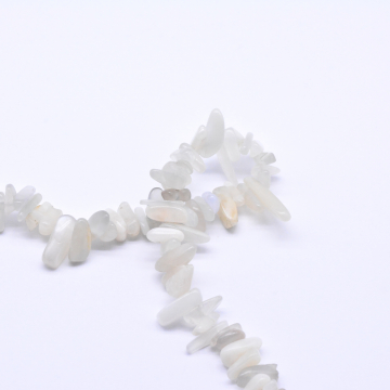 天然石ビーズ メノウ ミックス カラフル 不規則 ナゲット オフホワイト【10連（1連約38.5cm）】
