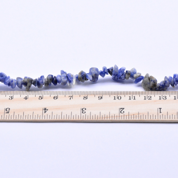 天然石ビーズ   ミックス カラフル 不規則  ブルー 10連（1連約80cm）】