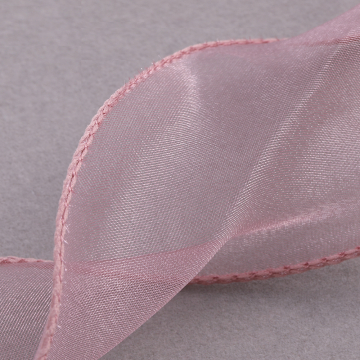 オーガンジーチュールリボン グラデーションカラー レースリボン 服飾資材 ラッピングリボン 手作りヘアリボン 幅約5cm（4m）