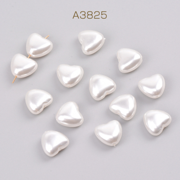 パールビーズ ABS樹脂パールビーズ ハート型 11×12mm ホワイト（20ヶ）