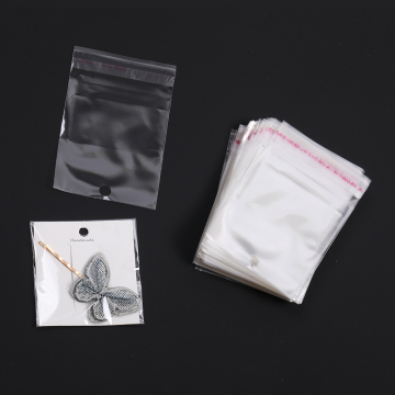 OPP袋 透明テープ付き 1穴 7×10cm（100枚）