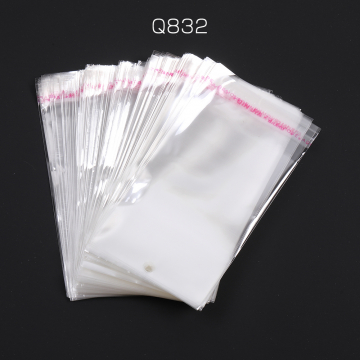 OPP袋 透明テープ付き 1穴 8×14.5cm（100枚）