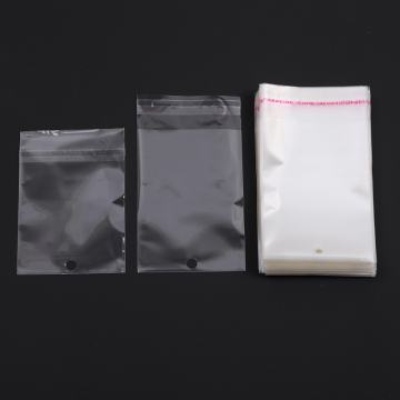 OPP袋 透明テープ付き 1穴 8×14.5cm（100枚）