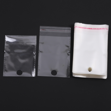OPP袋 透明テープ付き 1穴 8×14cm（100枚）