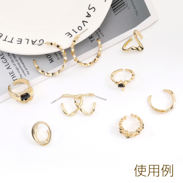 高品質デザインリング ストーンリング 指輪 幅約14mm（1ヶ）