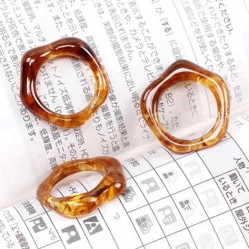 樹脂リング 指輪 不規則型 25.5×27mm（1ヶ）
