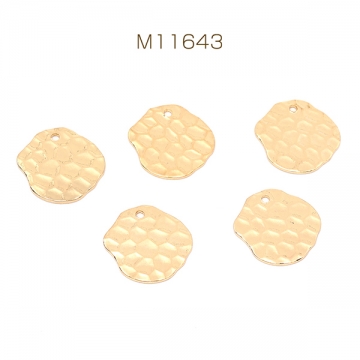 プレートチャーム メタルチャーム 不規則型 1穴 16×16mm ゴールド（20ヶ）