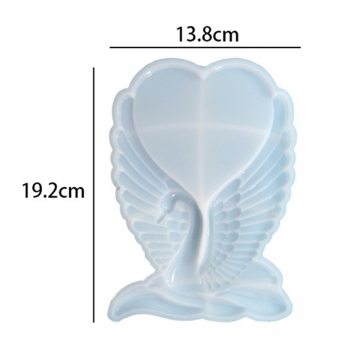 シリコンモールド ハート 白鳥 フォトフレーム 19.2×13.8cm （1ヶ）