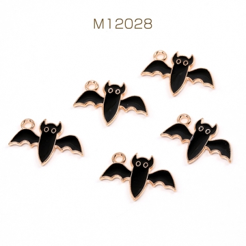 ハロウィンチャーム エポチャーム 蝙蝠 1カン 14×20.5mm ゴールド（6ヶ）