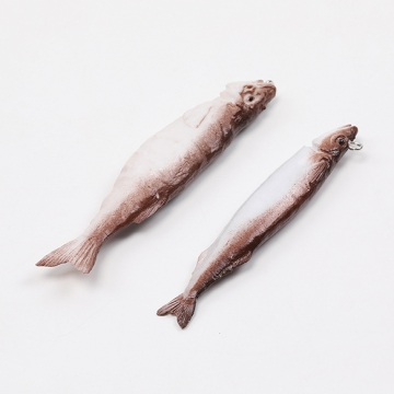 食品サンプル 食品サンプルキーホルダーチャーム 魚チャーム ミニチュアフード 鮎 プラスチック製 カン付き