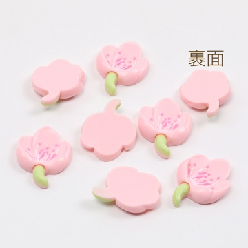 樹脂貼付けパーツ 樹脂カボション 桜 ピンク 20×26mm（20ヶ）