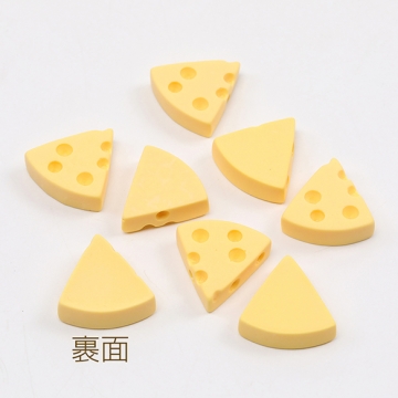 樹脂貼付けパーツ 樹脂カボション チーズ 20×20mm（20ヶ）