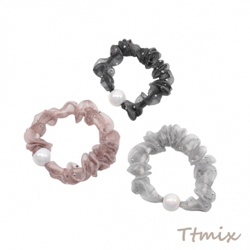 シュシュ ヘアアクセサリー カラーランダム（4ヶ）