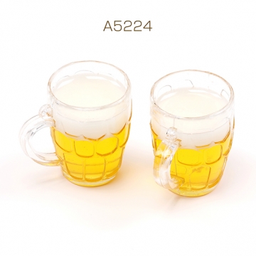 ミニチュア ビールジョッキ プラスチック製 装飾用 3×4cm（1ヶ）