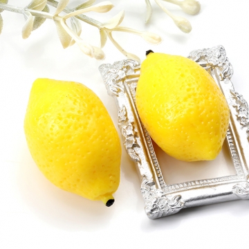 ミニチュアフードパーツ プラスチック製 フェクスフードデコパーツ 食品サンプル貼付けパーツ  檸檬 レモン 24×39mm（1ヶ）