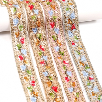 ラッセルレースリボン ポリエステルリボン レースリボン 服飾資材 ラッピングリボン 手作りヘアリボン 幅約3.5cm（1m）