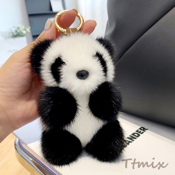 ぬいぐるみキーホルダー panda パンダストラップ ぱんだバッグチャーム パンダマスコット 約7×13cm