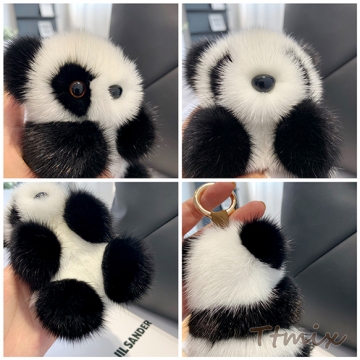 ぬいぐるみキーホルダー panda パンダストラップ ぱんだバッグチャーム パンダマスコット 約7×13cm