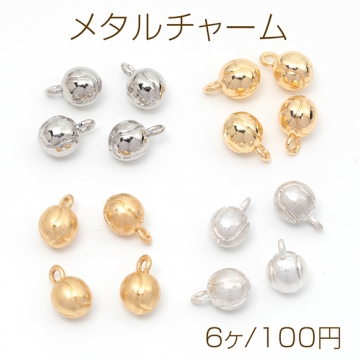 メタルチャーム テニス 合金製 約7×10.5mm（6ヶ）