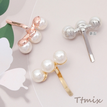 ポニーフック ヘアフック パール付き 金具 差し込み式 約10×30mm（1ヶ）