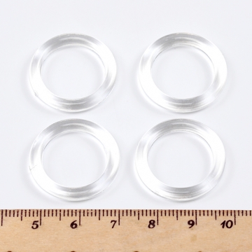 アクリルパーツ 樹脂製 サークル 丸型 円形 穴なし 透明 約24mm（20ヶ）