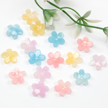 アセテートパーツ さくらパーツ 桜 高品質 穴あり チャームパーツ 約15mm（10ヶ）