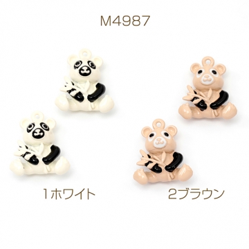 エポチャーム クマ ベア 熊 合金製 約14×17mm（4ヶ）