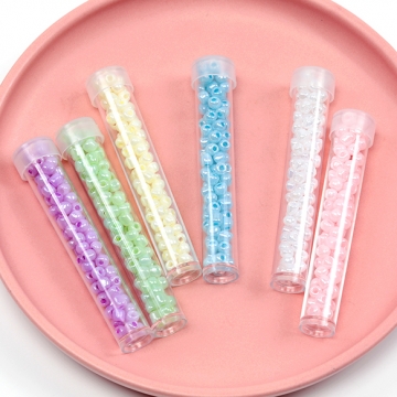ガラスシードビーズ beads 刺繍ビーズ 極小ビーズ ガラスビーズ 丸小ビーズ ボトル入り 約4mm（1本約80ヶ）
