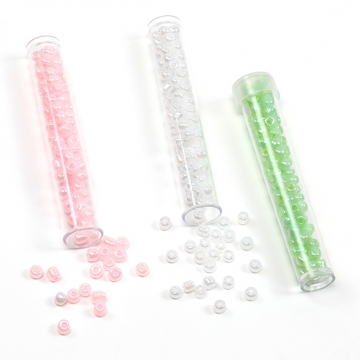 ガラスシードビーズ beads 刺繍ビーズ 極小ビーズ ガラスビーズ 丸小ビーズ ボトル入り 約4mm（1本約80ヶ）