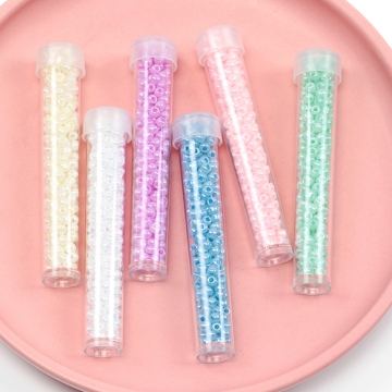 ガラスシードビーズ beads 刺繍ビーズ 極小ビーズ ガラスビーズ 丸小ビーズ ボトル入り 約3mm（1本約230ヶ）