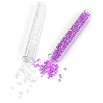 ガラスシードビーズ beads 刺繍ビーズ 極小ビーズ ガラスビーズ 丸小ビーズ ボトル入り 約2.5mm（1本約550ヶ）
