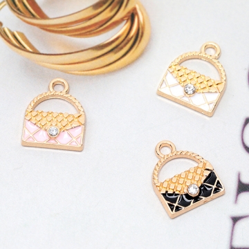 エポチャーム カバン バッグ 合金製 約13×16mm(6ヶ)